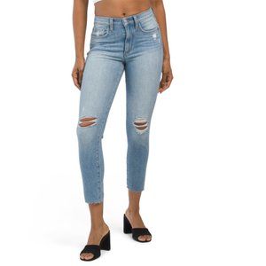 JOE'S Blue High Rise Skinny Cropped Jeans